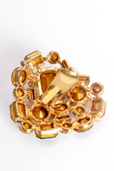 Vintage Les Bernard Vc Rainbow Crystal Heart Earrings backside at Recess Los Angeles