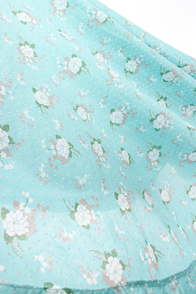 Vintage Cotton Floral Swiss Dot Maxi Dress fabric detail at Recess Los Angeles