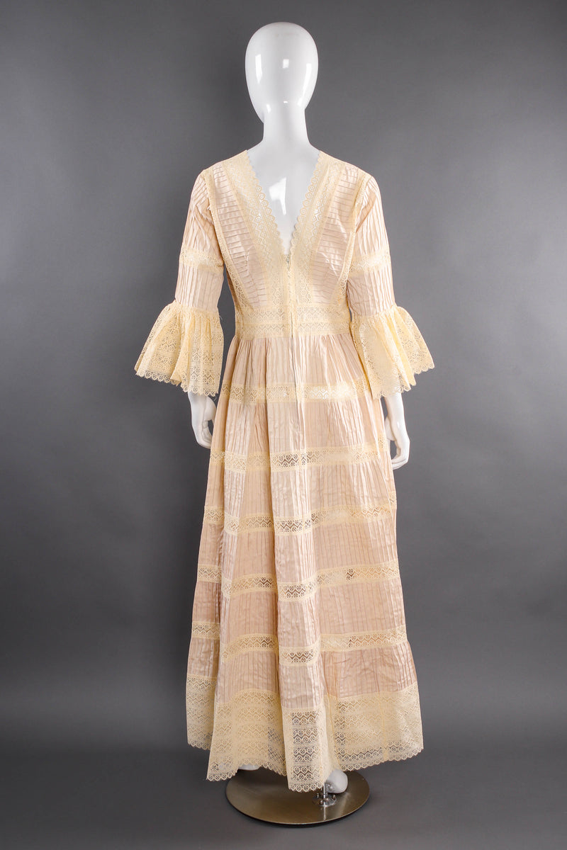 vintage mexican wedding dress Vintage Mexican Lace Pintuck Prairie Dress – Recess