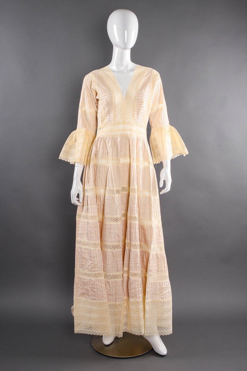 Vintage Mexican Lace Pintuck Prairie Dress – Recess Vintage Mexican Lace Pintuck Prairie Dress – Recess