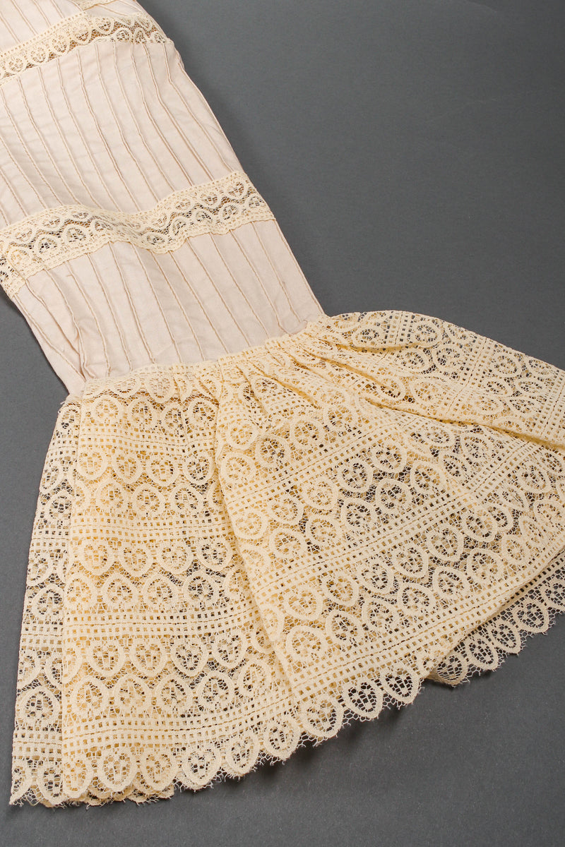Vintage Mexican Lace Pintuck Prairie Dress sleeve detail @ Recess Los Angeles