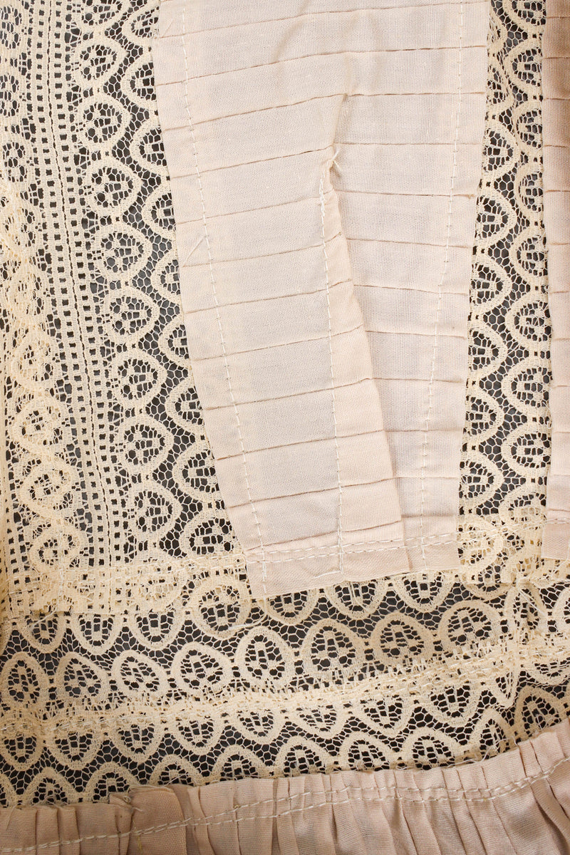 Vintage Mexican Lace Pintuck Prairie Dress pintuck detail @ Recess Los Angeles