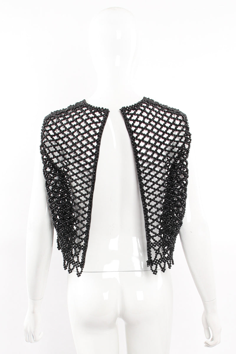 Vintage 60s Bead Mesh Boxy Top on Mannequin unzip at Recess Los Angeles