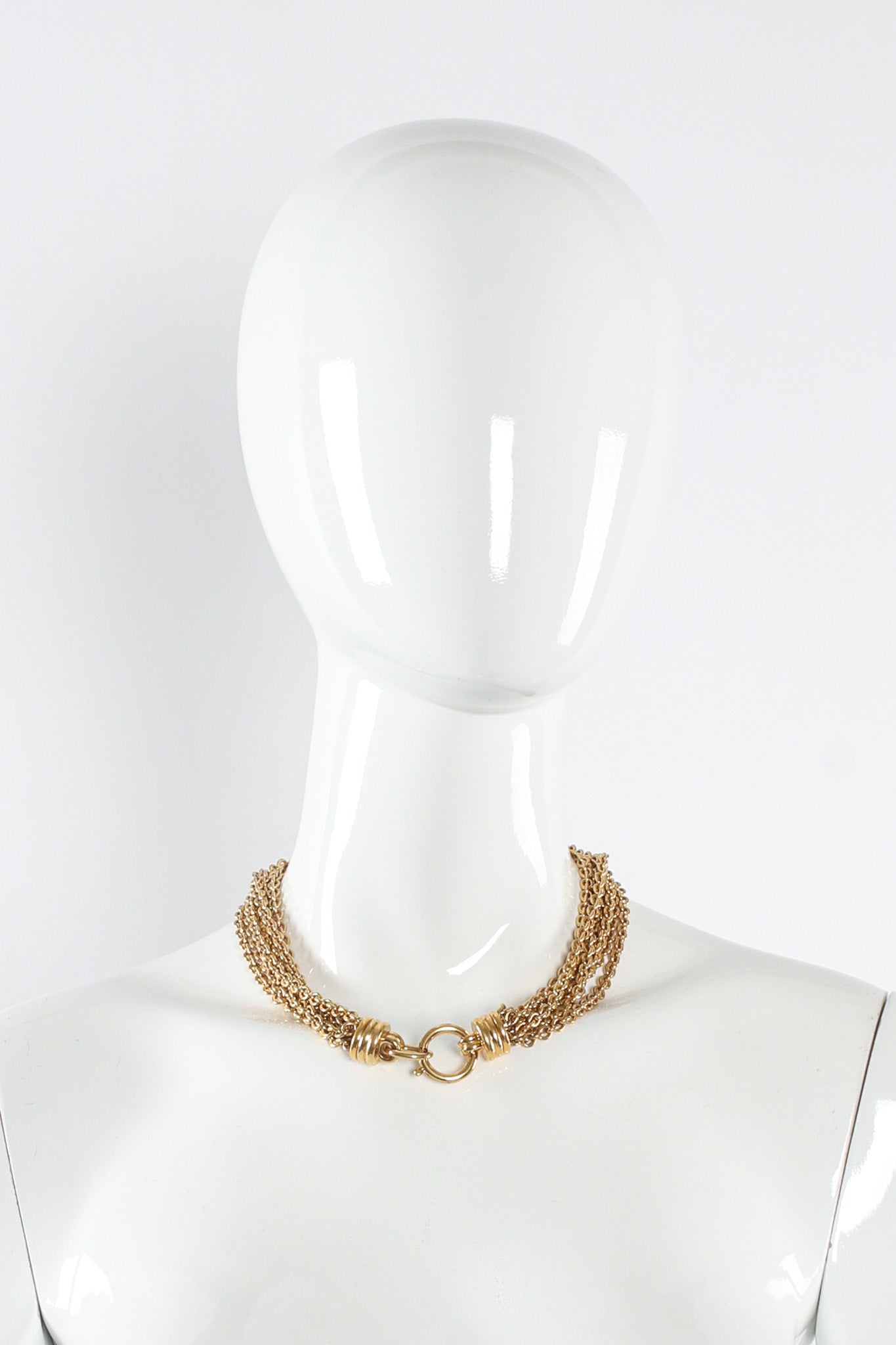 Vintage 7 Strand Link Necklace on mannequin @ Recess Los Angeles