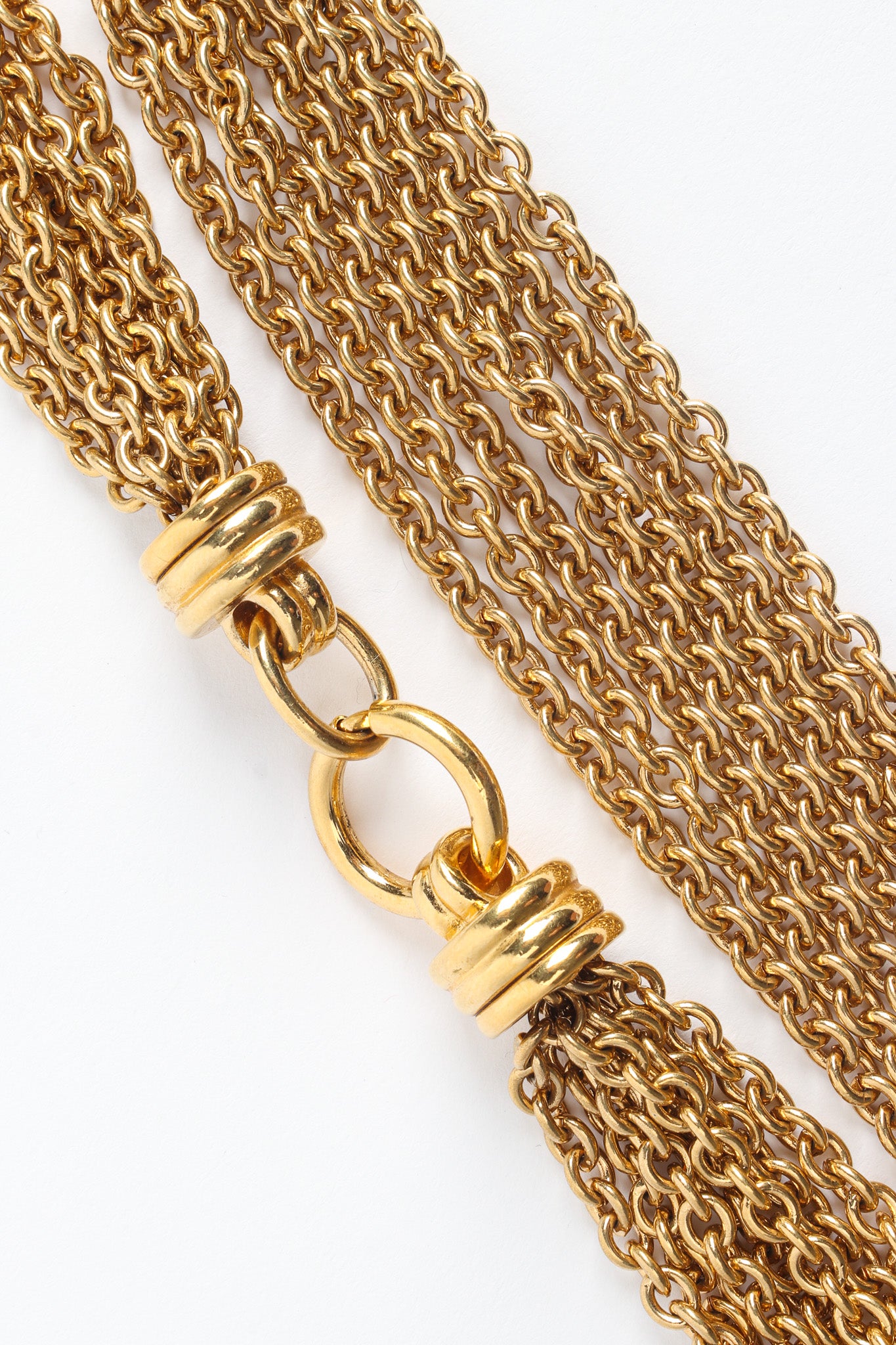 Vintage 7 Strand Link Necklace spring clasp @ Recess Los Angeles