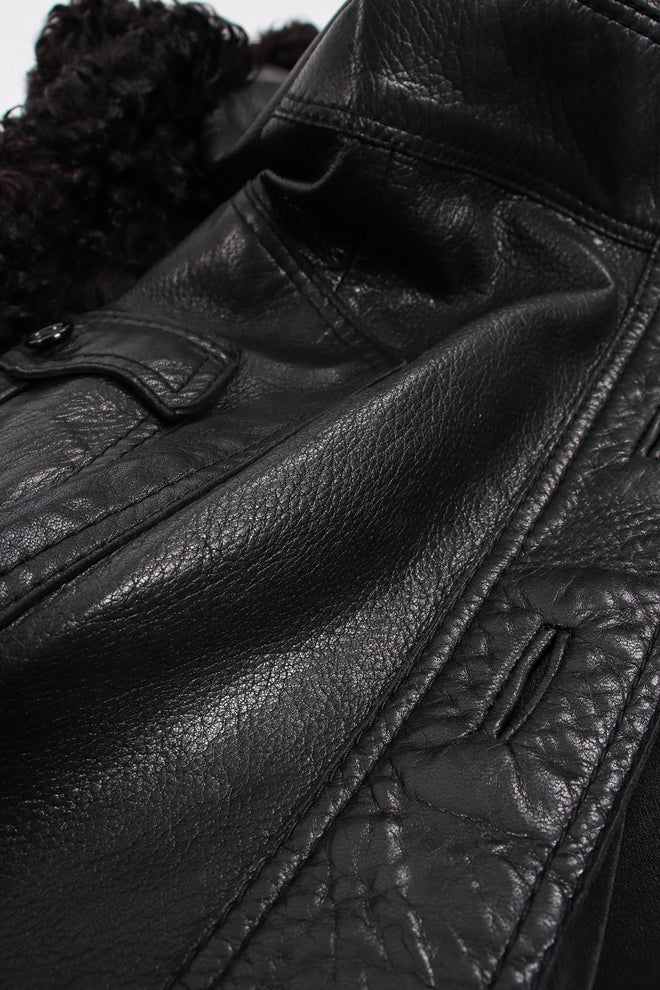 Vintage Leather & Lamb Safari Jacket leather at Recess Los Angeles