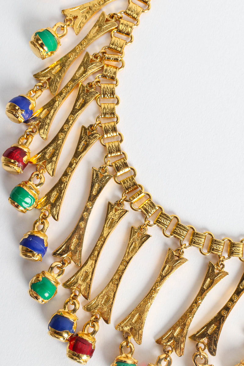 Vintage Jeweled Stem Collar Drape Necklace stem/chain close @ Recess Los Angeles