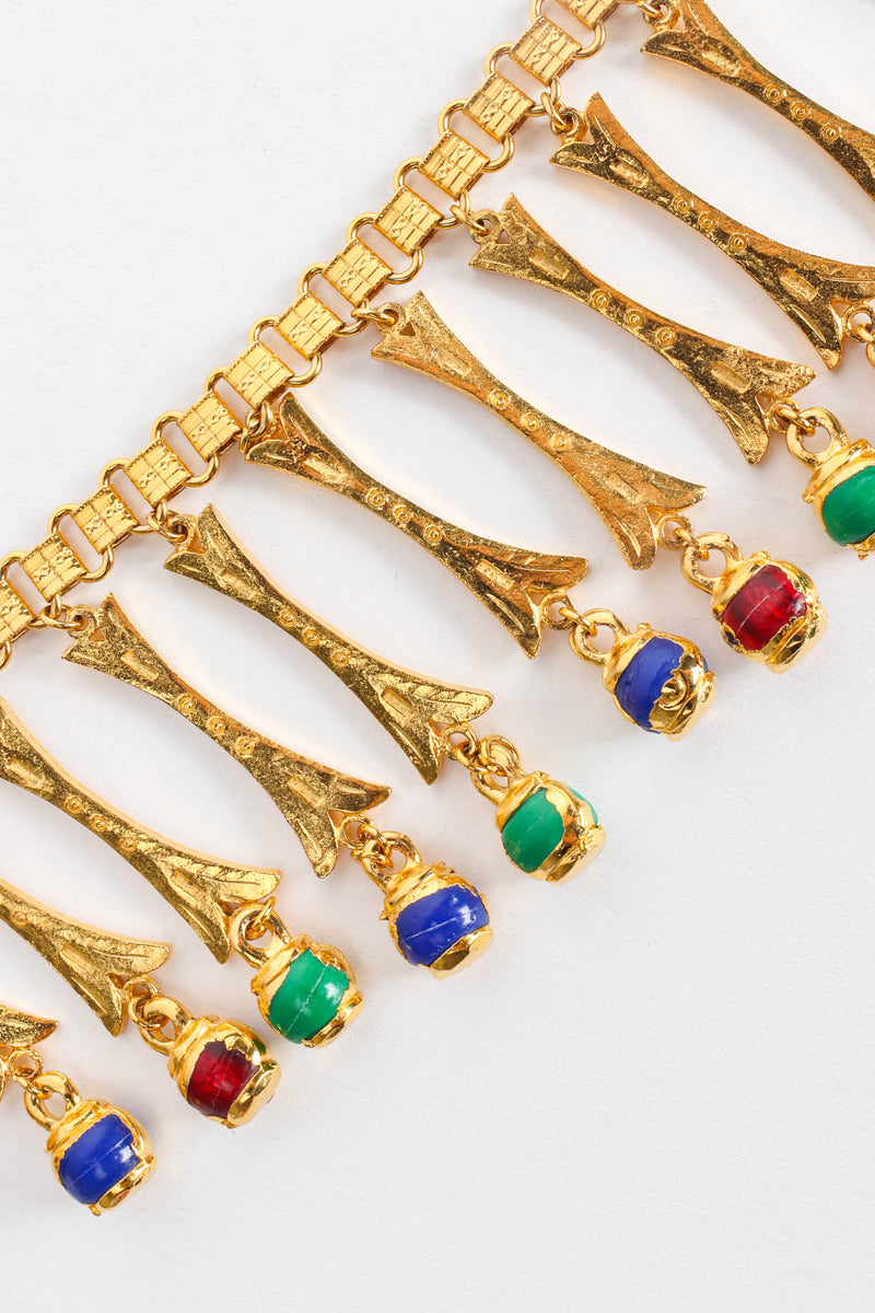 Vintage Jeweled Stem Collar Drape Necklace stems/jewel close @ Recess Los Angeles