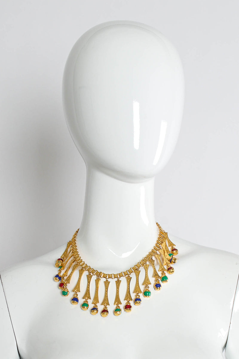 Vintage Jeweled Stem Collar Drape Necklace on mannequin @ Recess Los Angeles