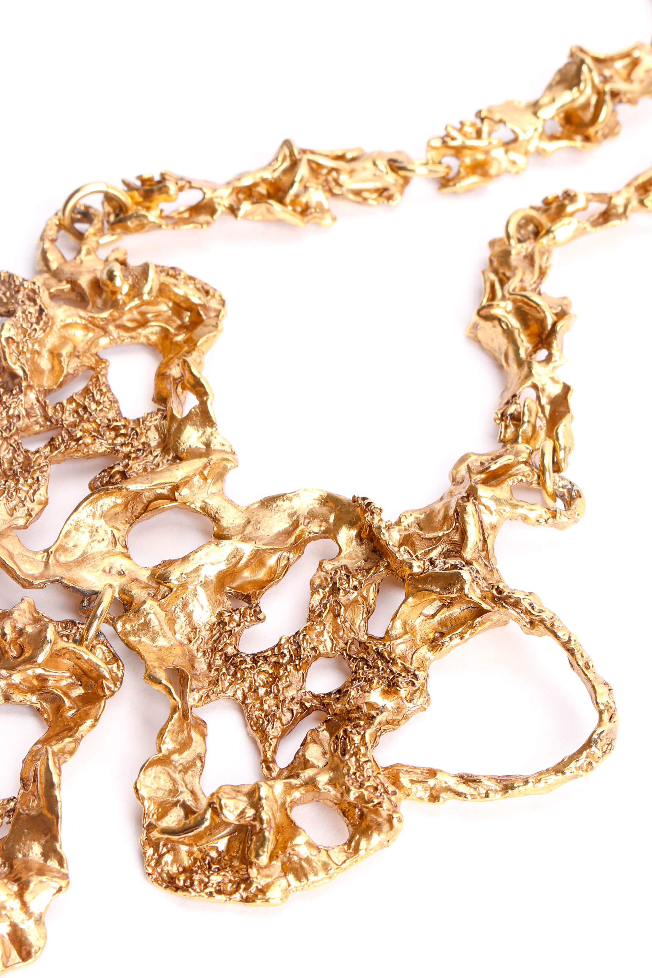 Vintage Organic Brutalist Pendant Necklace close up @ Recess LA
