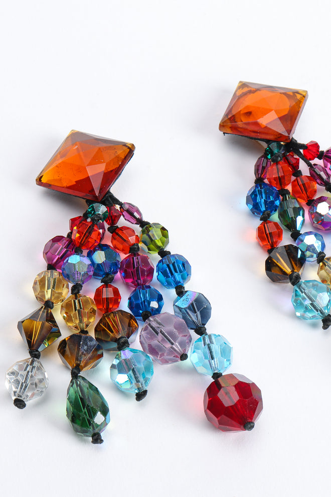 Vintage Rainbow Crystal Bead Earrings at Recess Los Angeles