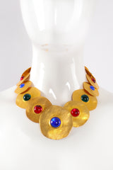 Vintage Modernist Disc Collar Necklace & Earring Set on Mannequin at Recess Los Angeles