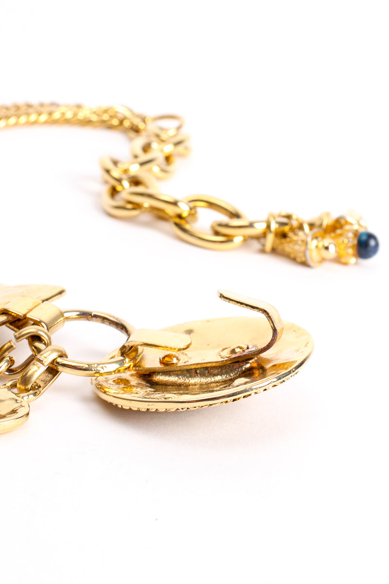 Vintage Italian Gold Filigree Draped Chain Belt hook clasp at Recess Los Angeles