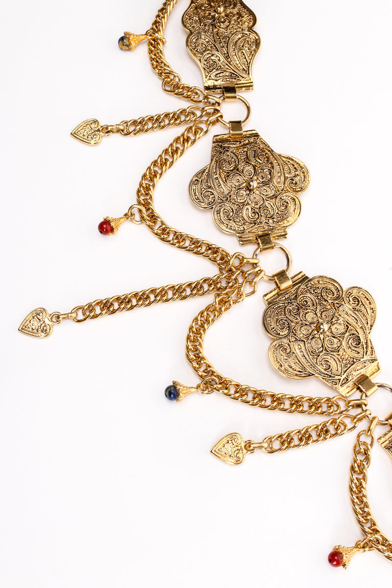 Vintage Italian Gold Filigree Draped Chain Belt at Recess Los Angeles
