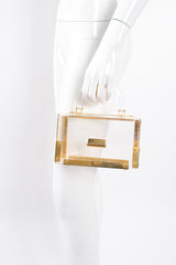 Vintage Lucite Flap Box Bag on mannequin at Recess Los Angeles