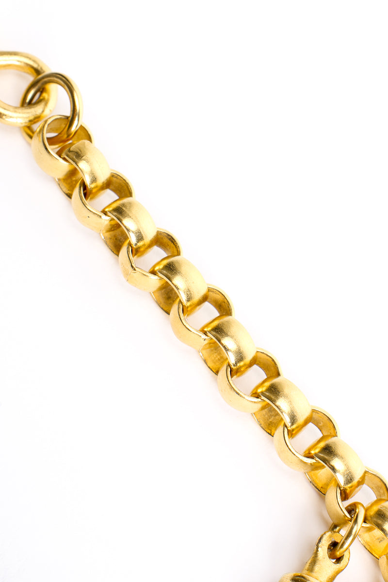 Vintage Matte Gold Waterfall Spike Collar Necklace chain link at Recess Los Angeles