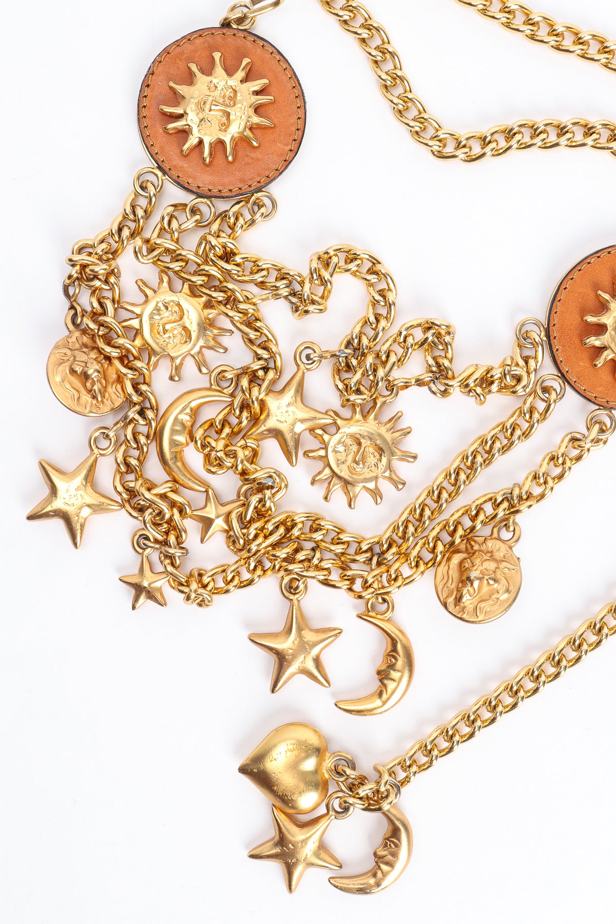 Vintage Tiered Celestial Charm Chain Belt – Recess display picture 1