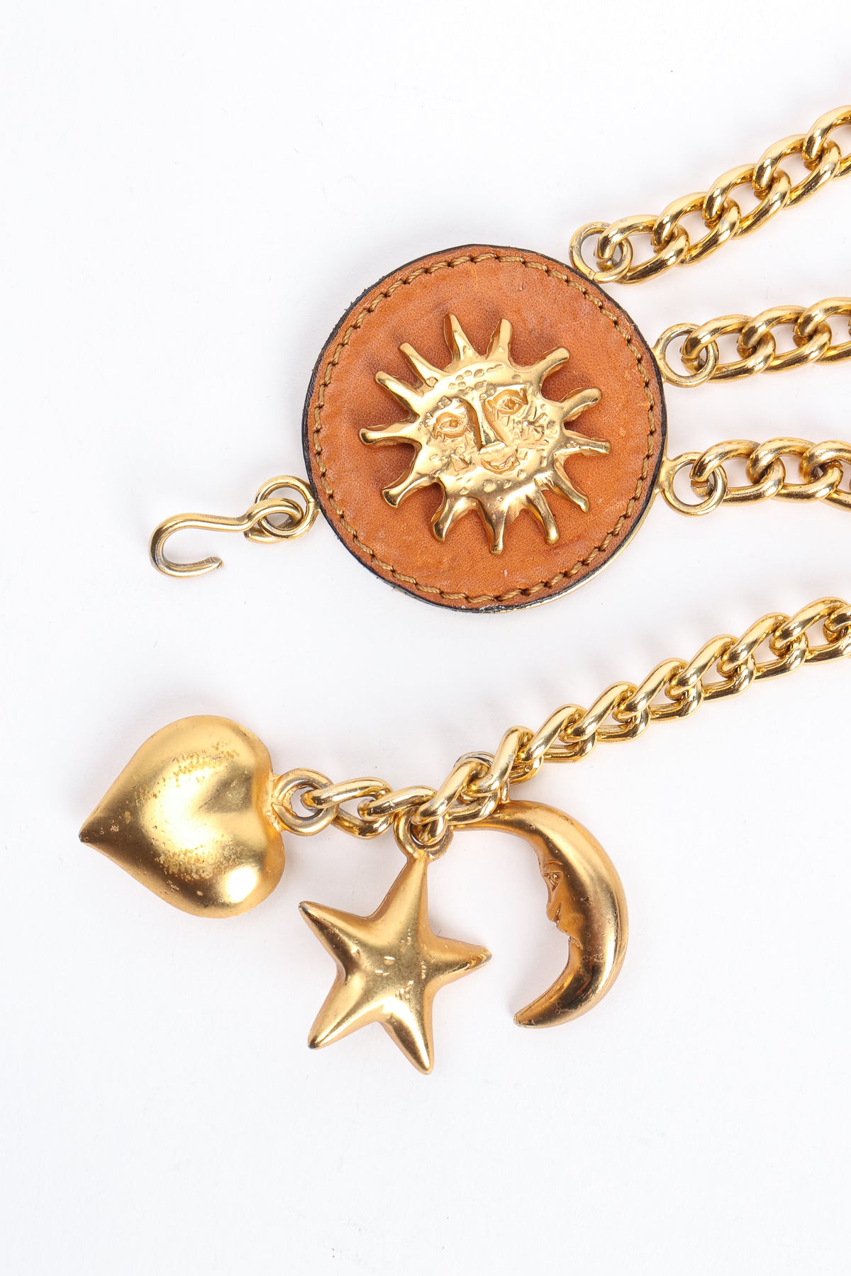 Vintage Gold Celestial Chain Belt Wicca Whimsical Waist Chain Belt – karmanepalcrafts main image 4