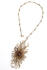 Vintage Unsigned Pal Kepenyes Brutalist Sunburst Pendant Necklace at Recess Los Angeles