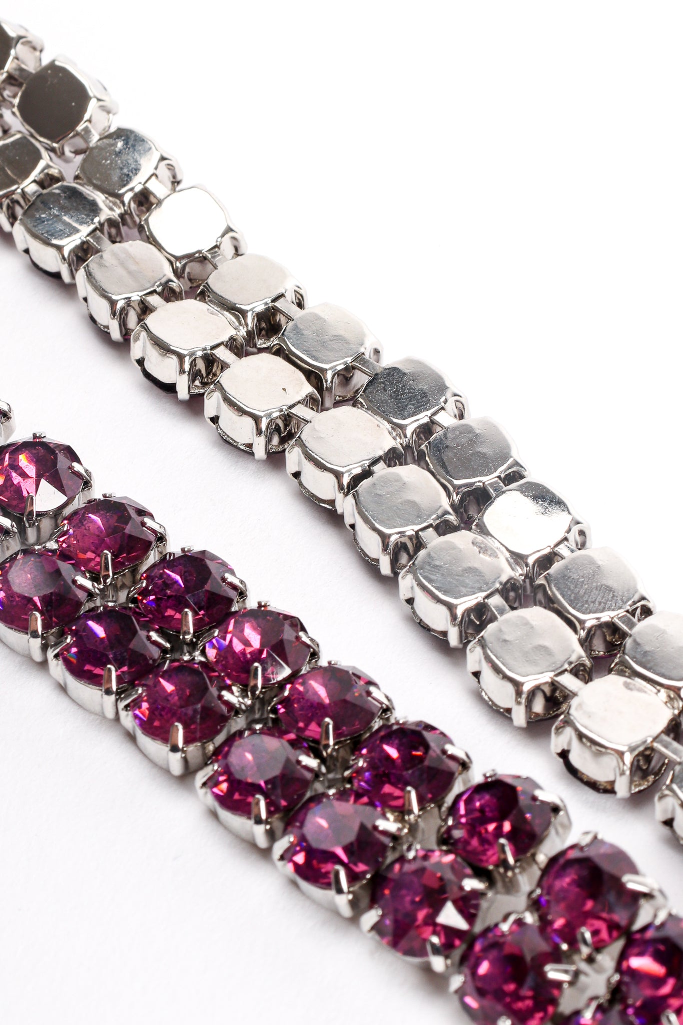 Vintage Amethyst Crystal Pointed Collar Necklace detail at Recess Los Angeles