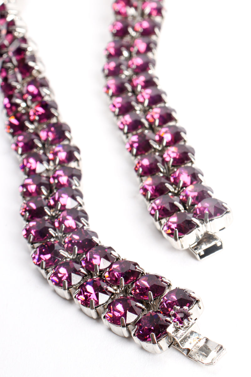 Vintage Amethyst Crystal Pointed Collar Necklace clasp at Recess Los Angeles