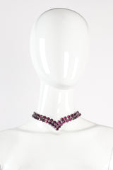 Vintage Amethyst Crystal Pointed Collar Necklace on mannequin at Recess Los Angeles