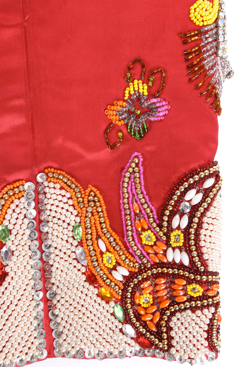 Vintage Dragon Phoenix Rhinestone Beaded Jacket sleeve detail @ Recess LA
