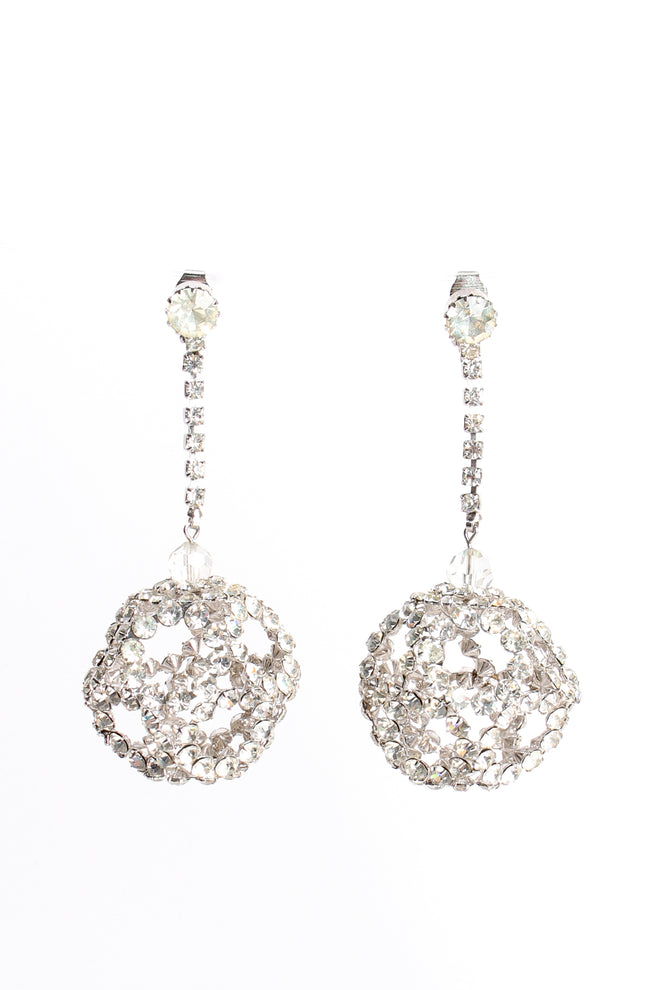 Vintage Rhinestone Cage Ball Drop Earrings at Recess Los Angeles