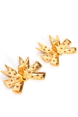 Vintage Unsigned William de Lillo Rhinestone Bow Earrings clip back at Recess Los Angeles