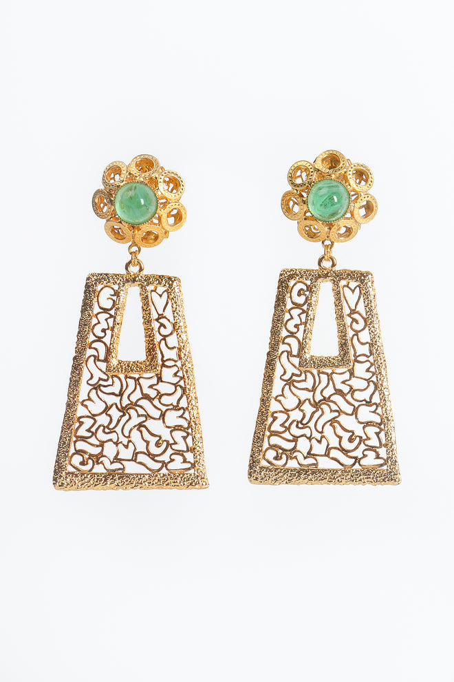 Vintage William deLillo Cutout Filigree Drop Earrings at Recess Los Angeles