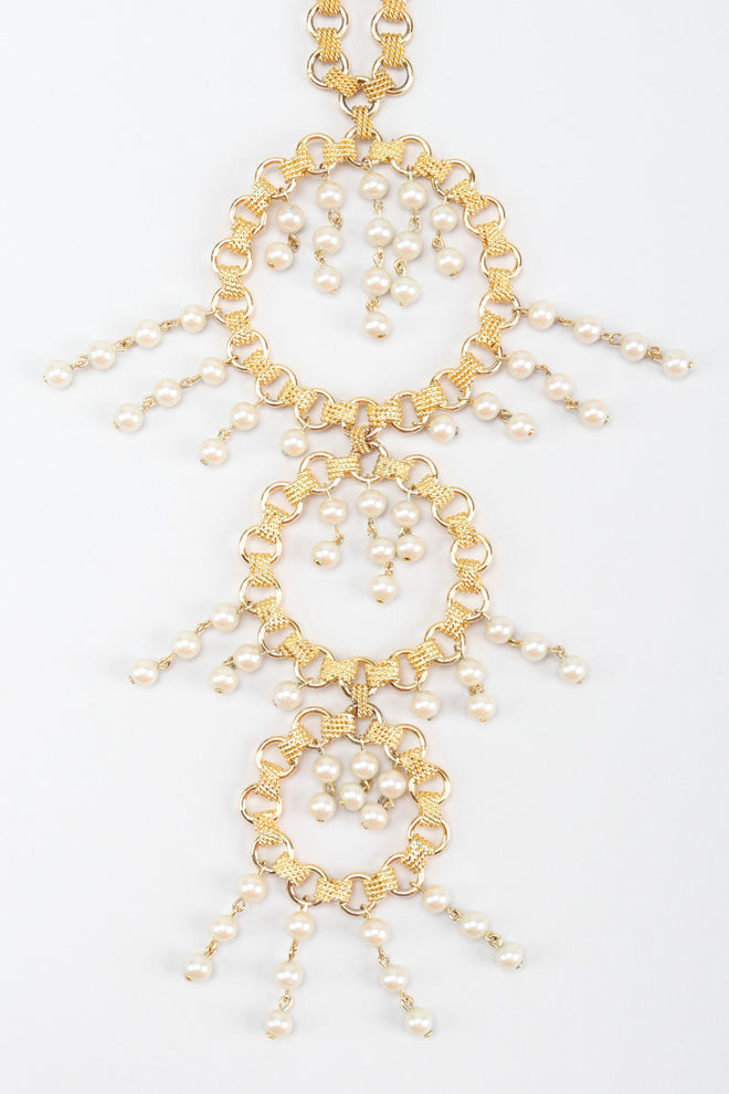 Tiered Pearl Hoop Pendant