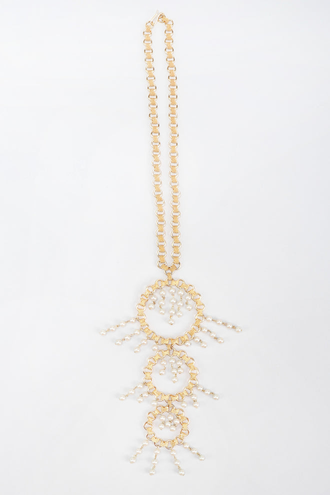 Tiered Pearl Hoop Pendant