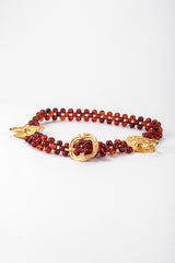 Recess Los Angeles Vintage Unsigned Tiger Door Knocker Bead Belt