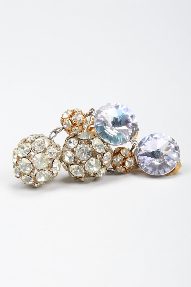 Recess Los Angeles Vintage Iridescent Rhinestone Crystal Disco Ball Drop Earrings