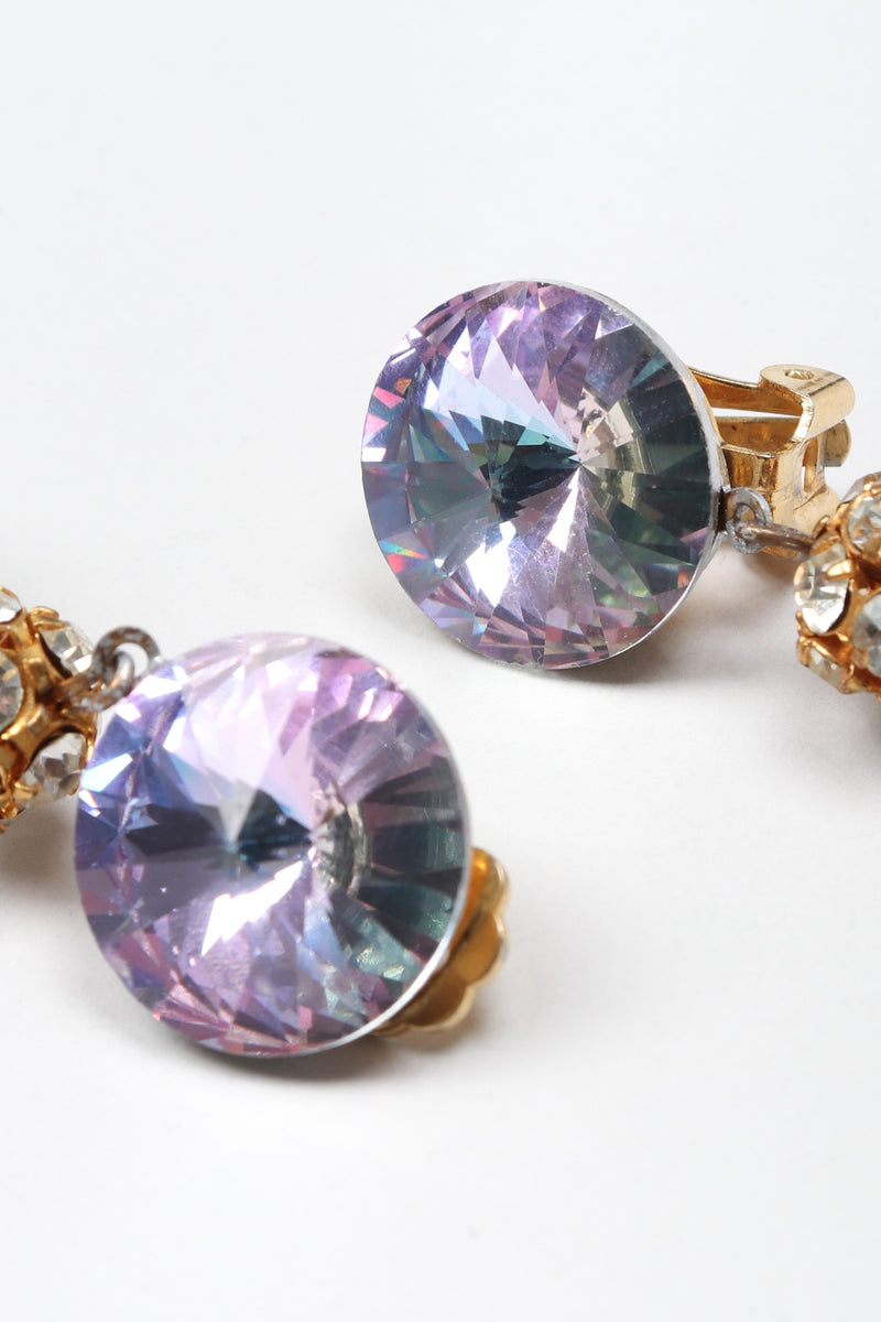 Recess Los Angeles Vintage Iridescent Rhinestone Crystal Disco Ball Drop Earrings