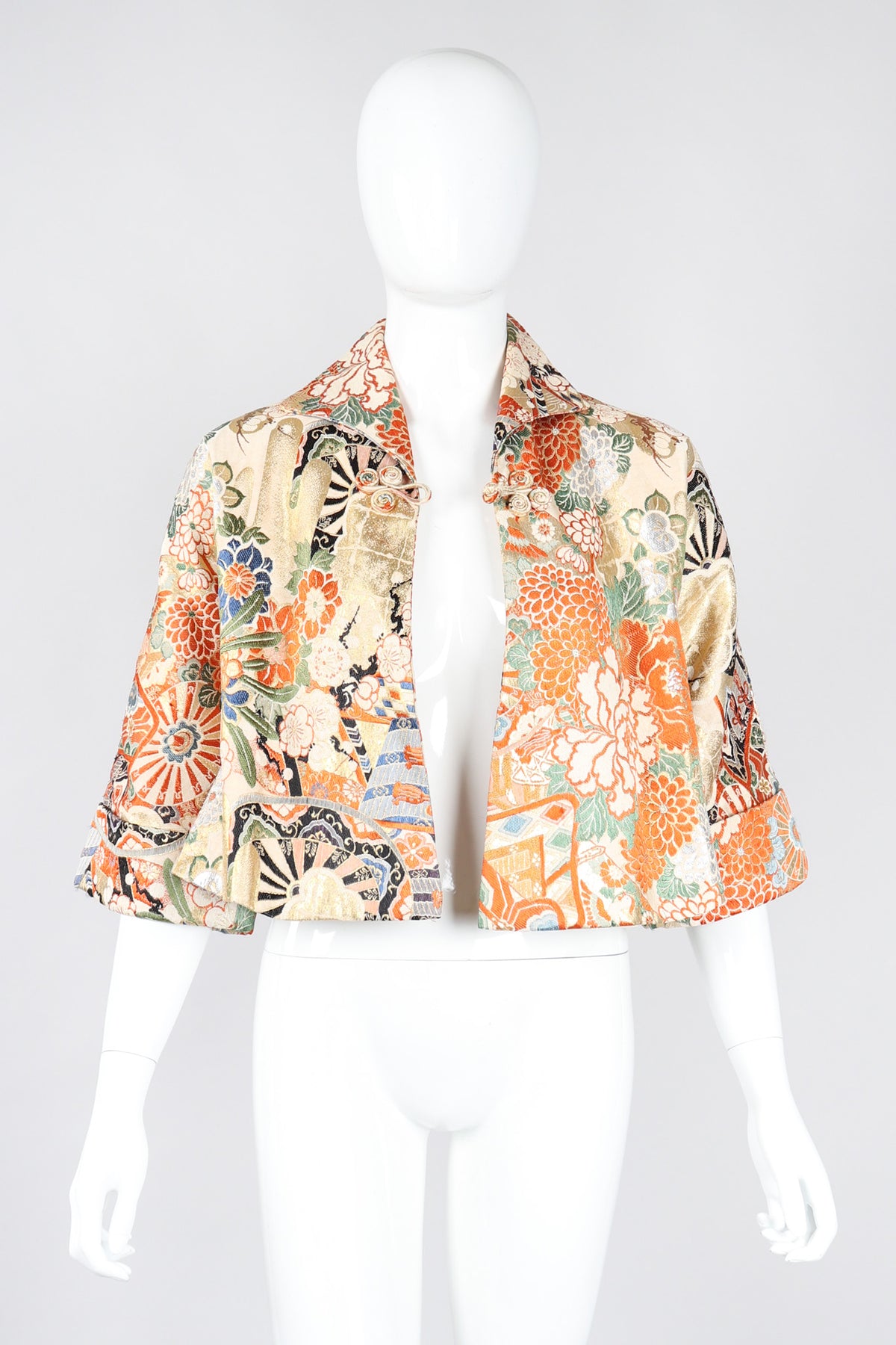 Vintage Japanese Brocade Kimono Crop Jacket – Recess