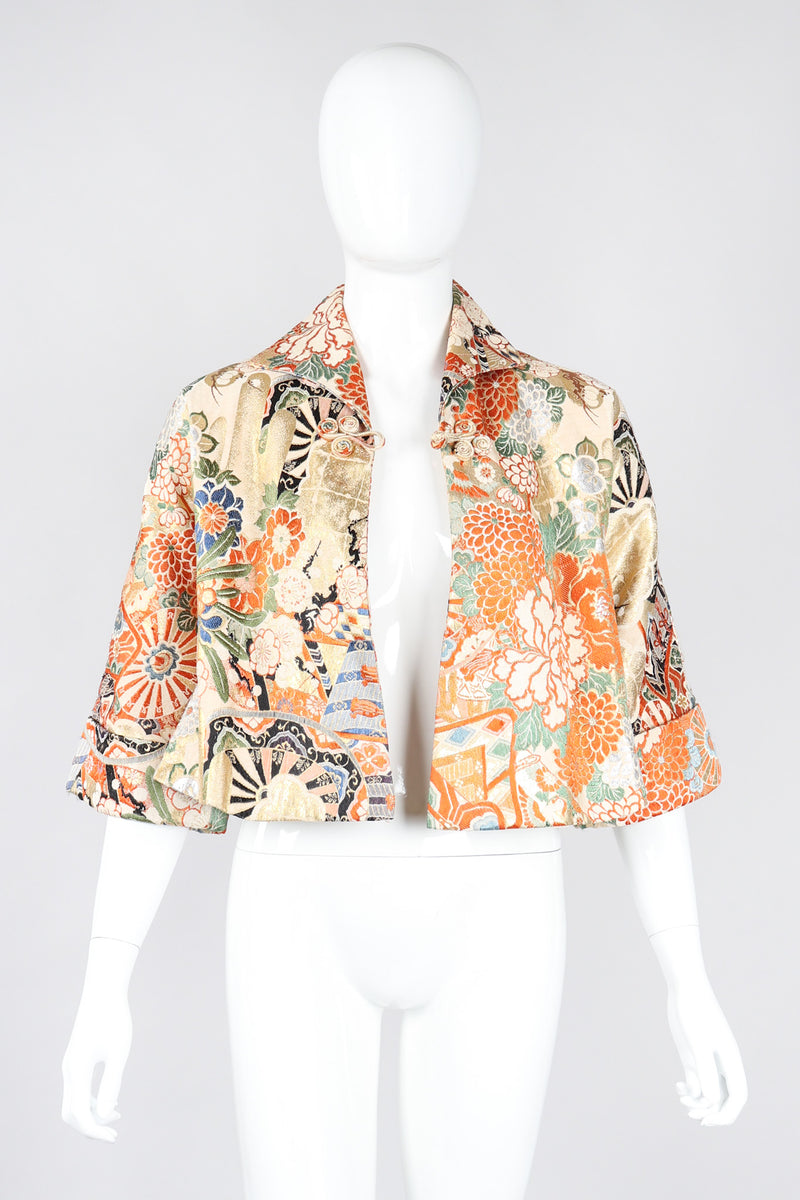 Recess Los Angeles Vintage Japanese Brocade Kimono Crop Jacket