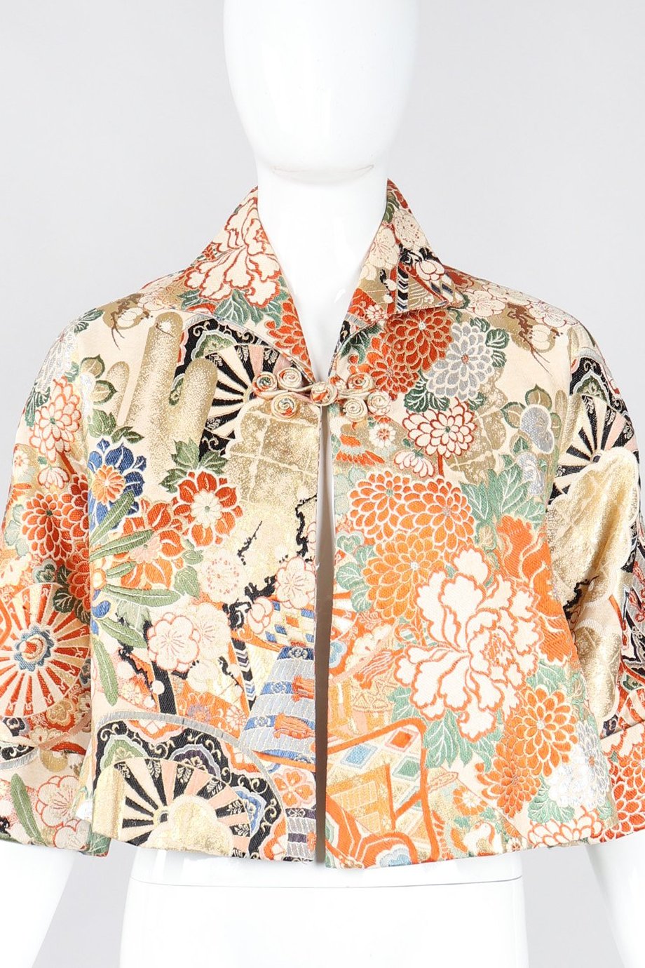 Recess Los Angeles Vintage Japanese Brocade Kimono Crop Jacket
