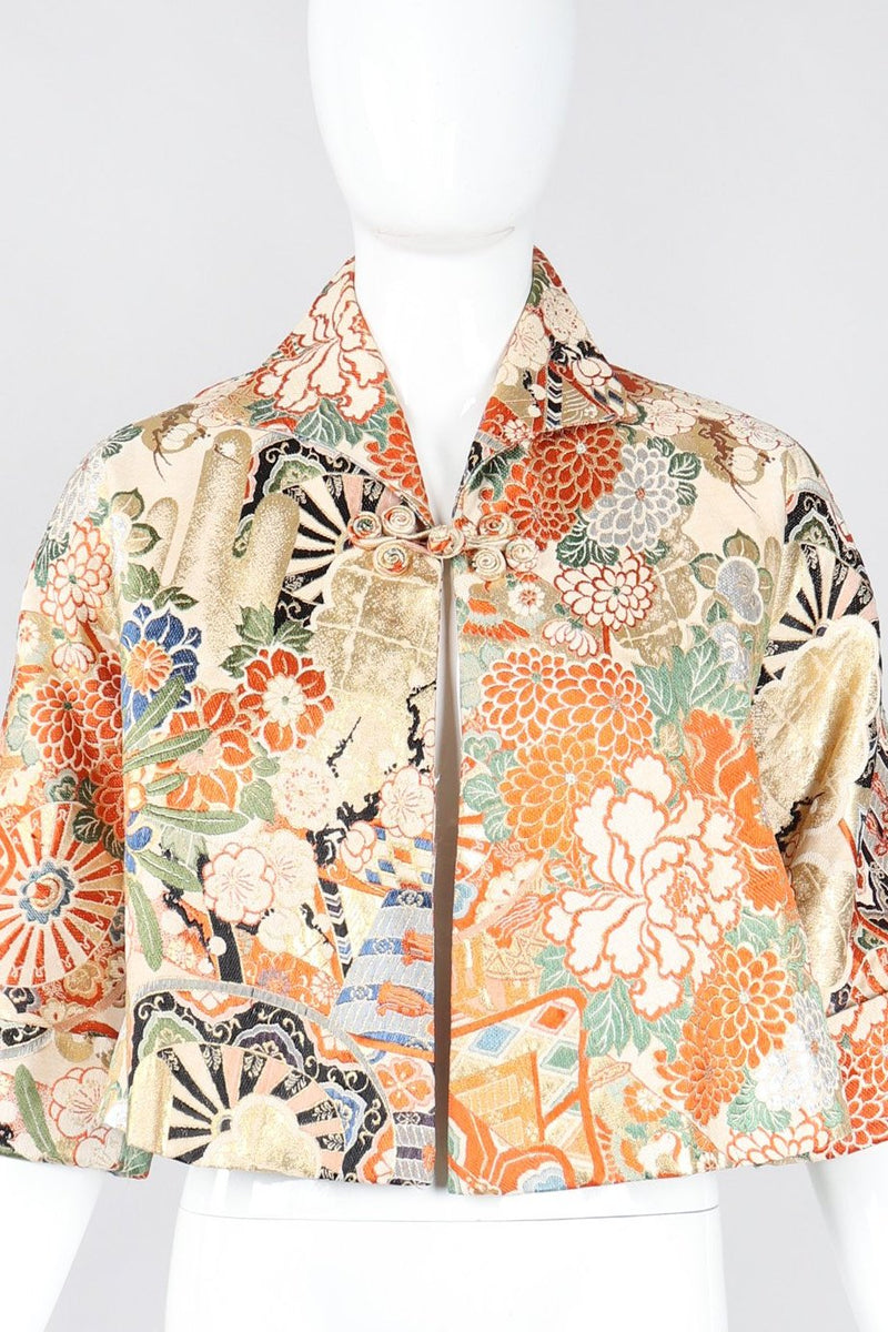 Recess Los Angeles Vintage Japanese Brocade Kimono Crop Jacket
