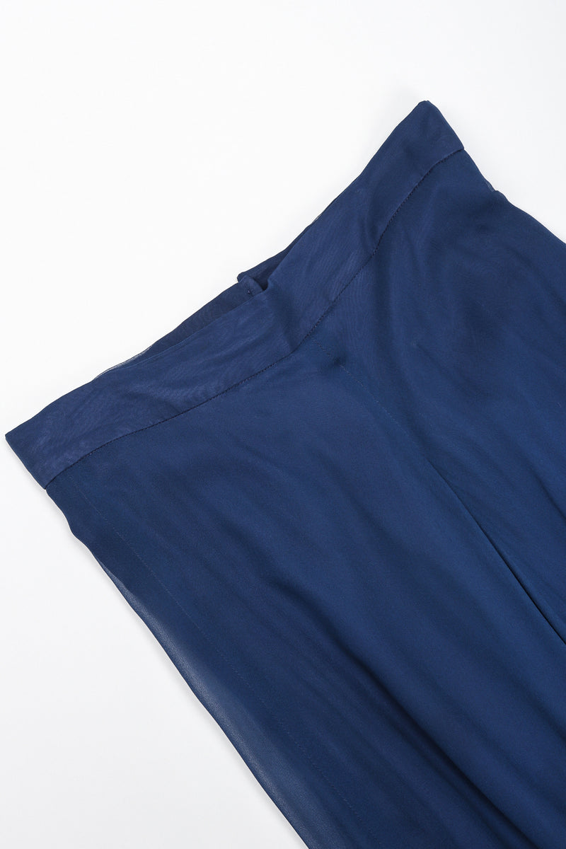 Recess Designer Consignment Vintage Sheer Silk Chiffon Wrap Top Skirt Set Los Angeles Resale