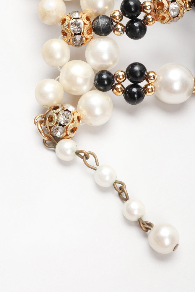 Recess Los Angeles Vintage Pearl Lucite Ring Collar Necklace