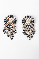 Recess Los Angeles Vintage Beaded Button Fringe Clip On Earrings