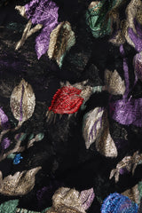 Recess Los Angeles Vintage Jerry Sherman Sheer Metallic Lamé Floral Cocoon Cardigan Jacket