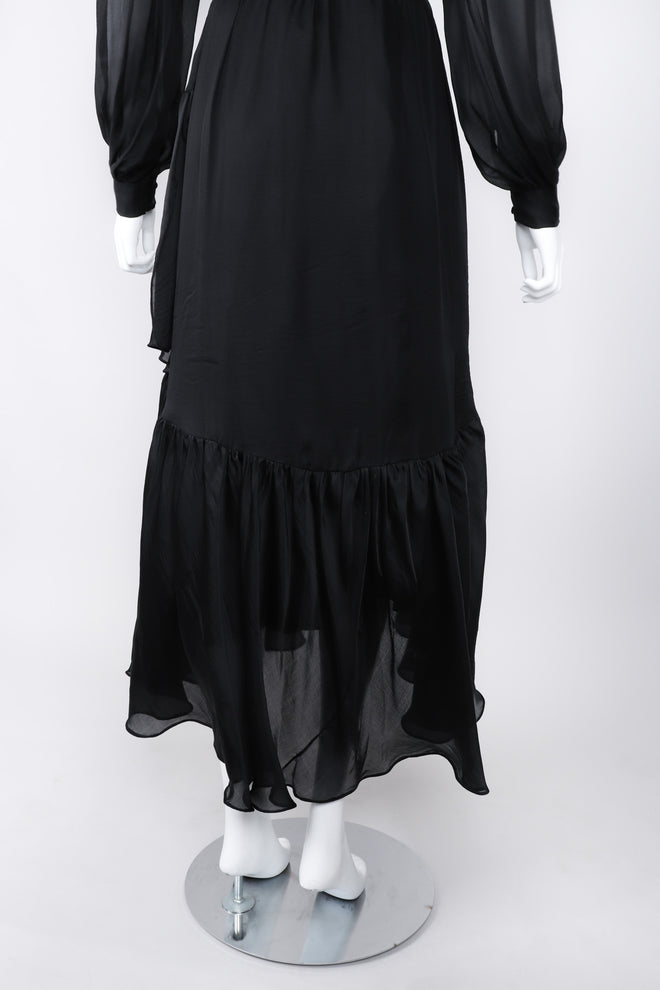 Recess Los Angeles Vintage Egyptian Beaded Collar Silk Chiffon Dress