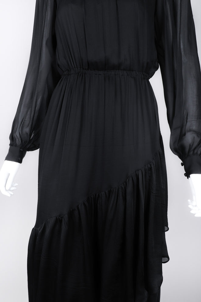 Recess Los Angeles Vintage Egyptian Beaded Collar Silk Chiffon Dress