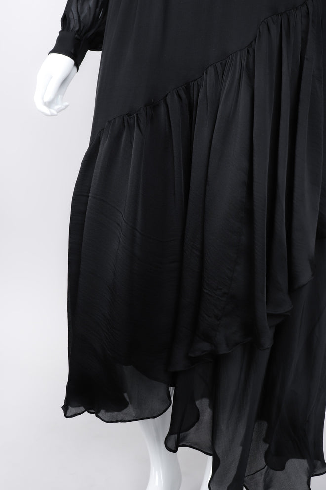 Recess Los Angeles Vintage Egyptian Beaded Collar Silk Chiffon Dress