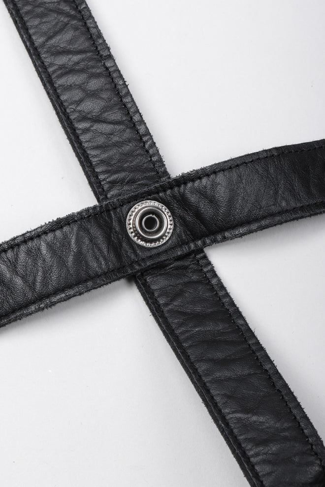 Recess Los Angeles Vintage Leather Cage Bondage Bomber Jacket