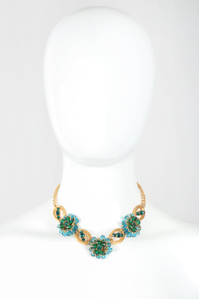 Recess Designer Consignment Vintage Ocean Flower Choker Collar Necklace Los Angeles Resale