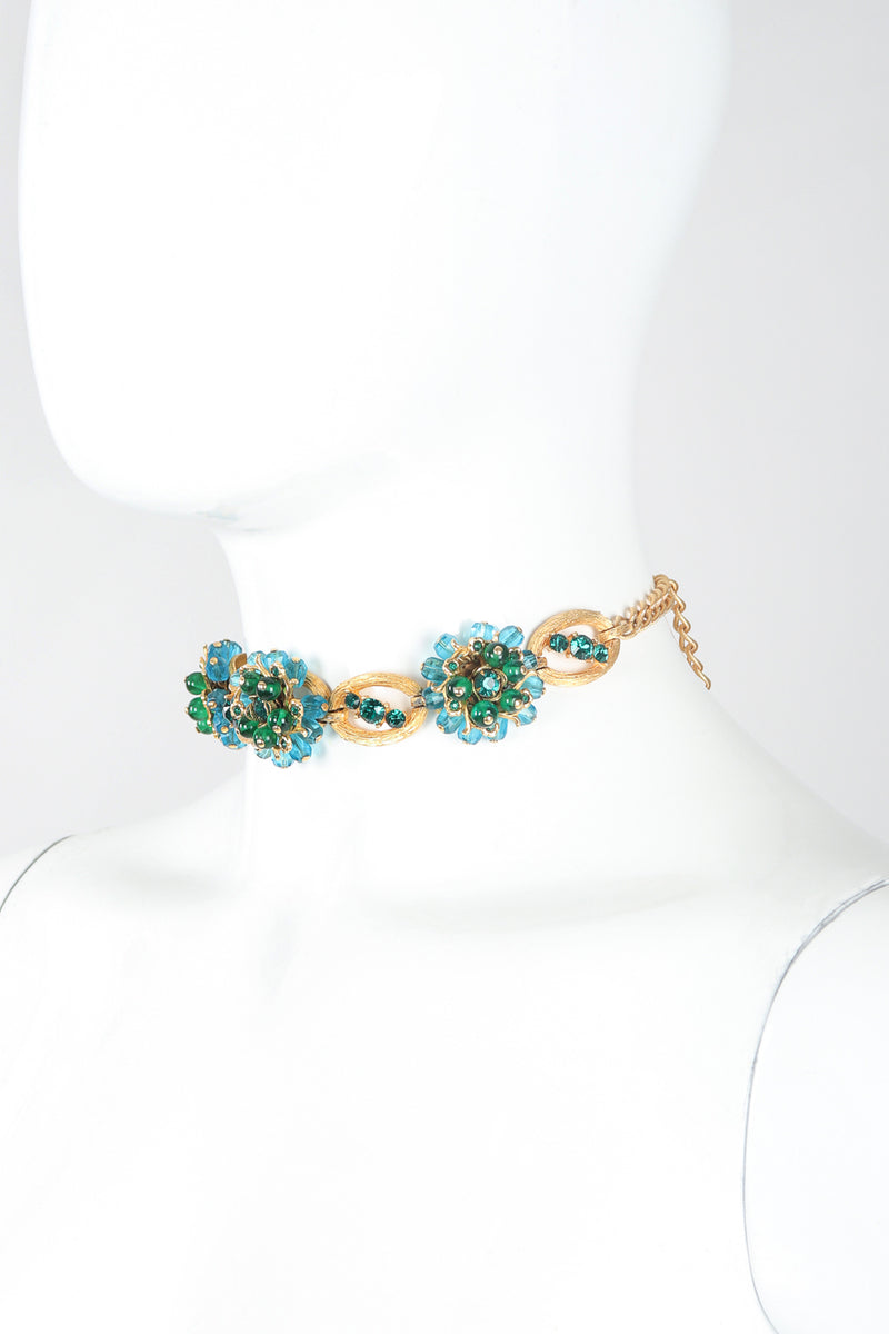 Recess Designer Consignment Vintage Ocean Flower Choker Collar Necklace Los Angeles Resale