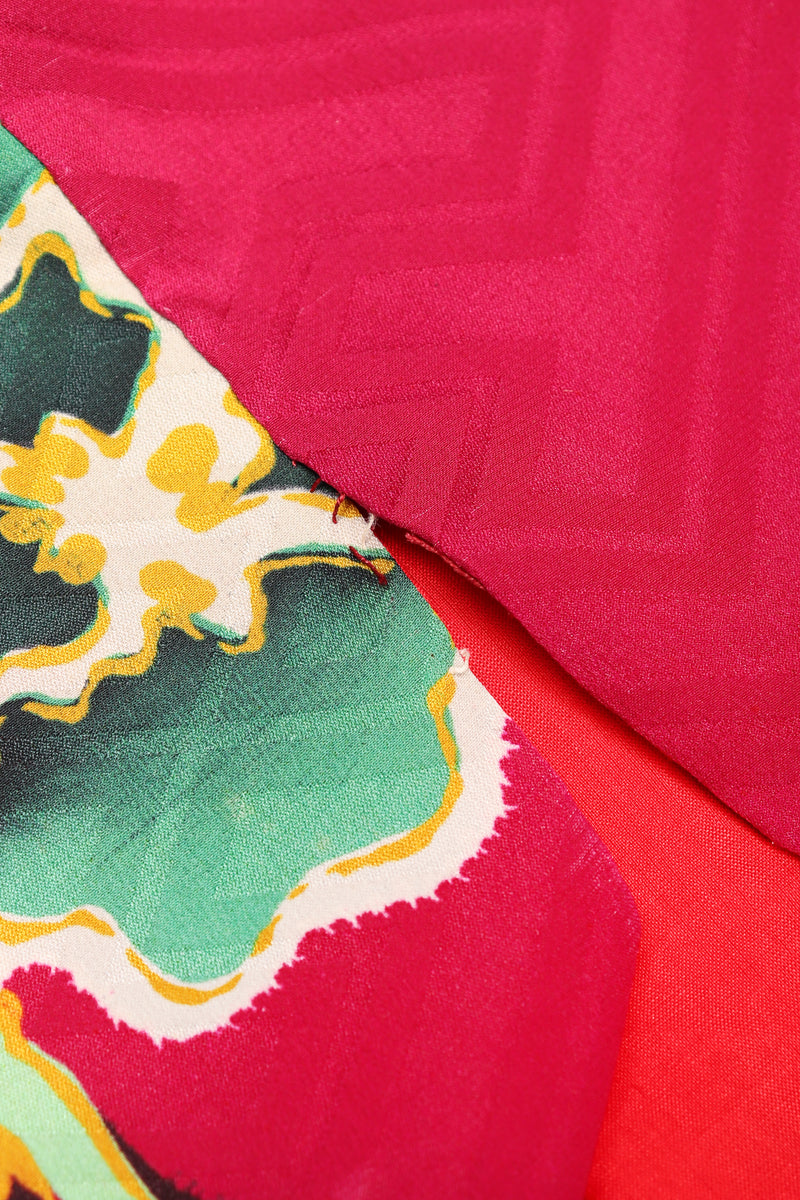 Recess Los Angeles Designer Consignment Vintage Japanese Yellow Rose Gucci inspired Silk Komon Kimono